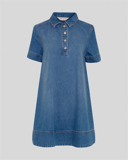 MSCH KJOLE, MSCHTURO ALENA 2/4 DRESS, MID BLUE WASH